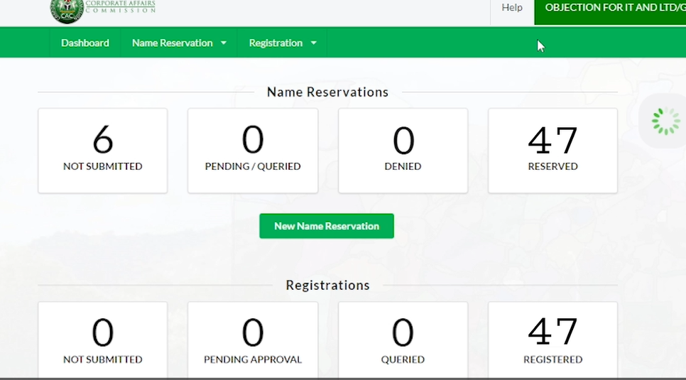 Business Name Reservation on CAC